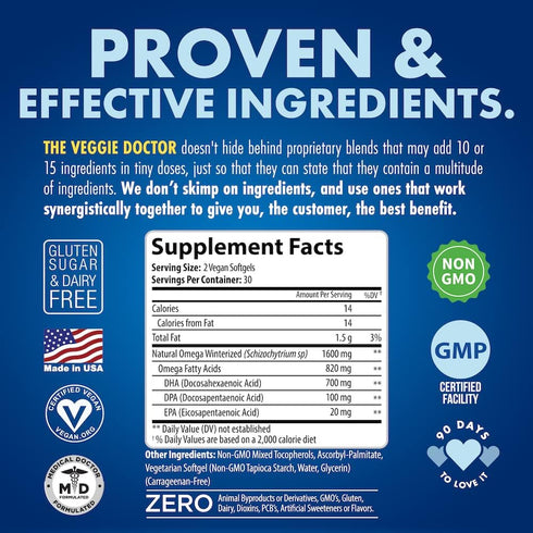Vegan Prenatal DHA, EPA, & Omega3 – Qwell Better Than Fish Oil Supplements for Brain Development – Prenatal with Vitamin E, 820 Mg Algae Omega-3 F...