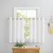 PONY DANCE Kitchen Window Curtains Over Sink - Cafe Curtains 36 inch Length for Half Window Faux Linen Look Kitchen Short Semi Sheer Drapes for Ba...