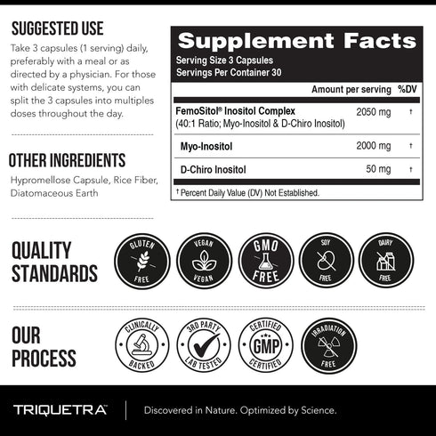 Inositol Supplement | Myo-Inositol & D-Chiro Inositol Complex - Clinically Validated 40:1 Ratio (Vitamin B8)| Hormonal Balance & Healthy Ovarian F...