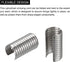 uxcell Leather Rope Clip, 100Pcs Cylindrical Crimping Cord Crimps Foldable String Leather Cord Fastener for DIY Lanyard, Tassel, Jewelry Making, W...