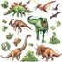 DECOWALL DS-8034 Watercolour Dinosaur Kids Wall Stickers Wall Decals Peel and Stick Removable Wall Stickers for Kids Nursery Bedroom Living Room (...