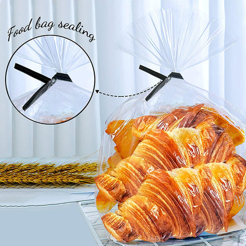 400 Pcs Twist Ties for Bags 5" Cable Ties Bag Twist Ties for Cord Twist Bread Ties Reusable Black Plastic Coated Ties Heavy Duty Bread Ties Twist ...