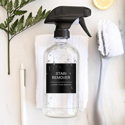 Minimalist Laundry Room Labels?30 Matte Waterproof Labels for Jars Spray Bottles and Detergent Dispensers, Preprinted Laundry Room Organization La...