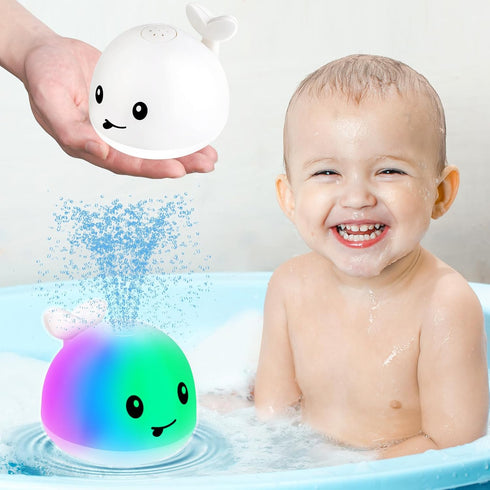 Baby Whale Bath Toys Infant, Bath Toys for Kids Ages 1-3 2-4 4-8, Light Up Whale Bath Toy Sprinkler 6-12 18-24 Months, Whale Spray Water Bath Toy ...