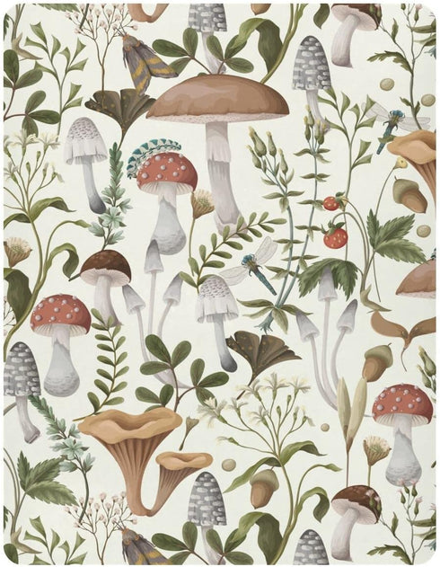 Mushrooms and Berries Crib Sheets for Boys Girls Pack N Play Sheet Soft Breathable Mini Crib Sheets 39" x 27"...