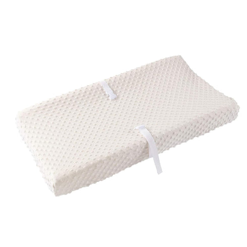 Solid Changing Table Pad Cover Cradle Sheet, Fits 32"/34''x16" Contoured Diaper Changing Pad, Ultra Soft Cozy Minky Dots Plush Changing Table Cove...