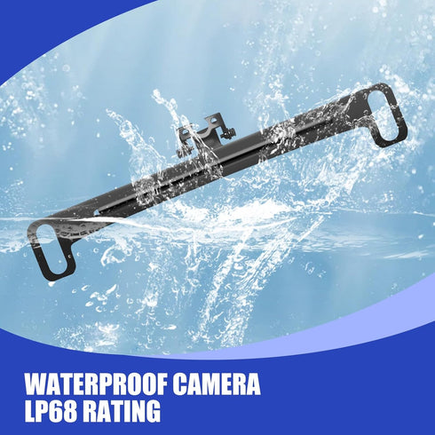 Pack-1 Car Rear View Camera Bracket, Multifunctional Waterproof Durable Metal Vehicle License Plate Mount with Installation Tools, Universal Autom...