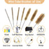 7Pcs Brass Tube Brushes Bottle Brush Wire Tube Brushes, Long Wire Cleanling Brushes Tube Cleaning Lab Brushes Straw Cleaner Brush Wire Bottle Brus...