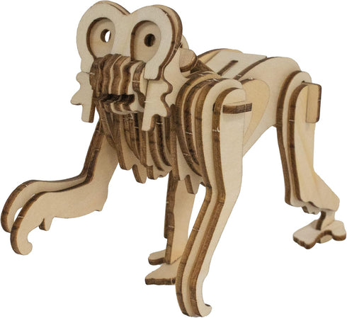 Eco 3D Wooden Puzzle Monkey from Deluxebase. Animal Themed DIY 3D Puzzle Craft Kit. Sustainable Wood Jungle Animal Toys. Perfect Model Building Ki...