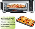 SP101 Fryer Oven Liners, 4 Pack Black 12"x12" Heat Resistant, Non-Stick Baking Mats Compatible with Ninja Foodi Air, Reusable Toaster Oven Accesso...