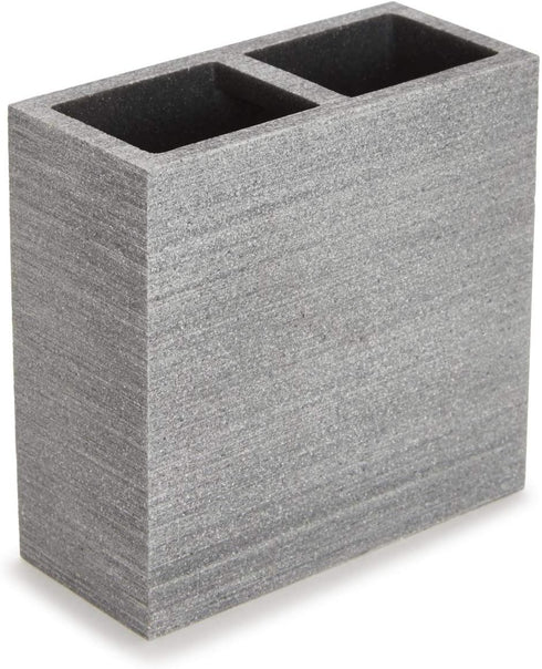 Kassatex Slate Bath Accessories-Toothbrush Holder...