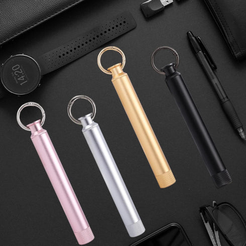 Airtight Container - Metal Storage Bottle Tube Container - Waterproof Holder Case - Keychain Storage Tube -Multipurpose Aluminum Container Outdoor...