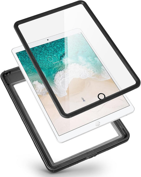 AICase iPad Pro 10.5 IP68 Waterproof, 360 Degree All Round Protective Ultra Slim Thin Dust/Snow Proof with Lanyard 2017-Black...