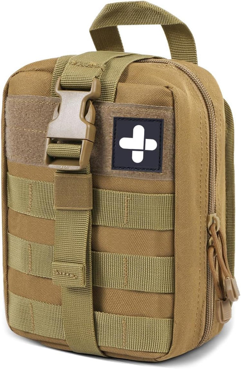 Gogoku First Aid Pouch 1000D Nylon Tactical Molle Tear Away Medical Pouch Empty Utility Pouch for Outdoor Activities Medical Supplies Camping Hiki...