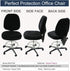 BUYUE Task Office Chair Seat Cover, Super Soft Velvet Student Dorm Computer Chair Stretch Washable Dustproof Slipcover Protectors (Seat Cover Only...