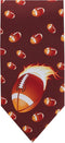 Jacob Alexander Men's Football Flaming on Fire Regular Length Neck Tie - Brown...