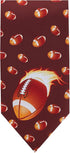 Jacob Alexander Men's Football Flaming on Fire Regular Length Neck Tie - Brown...