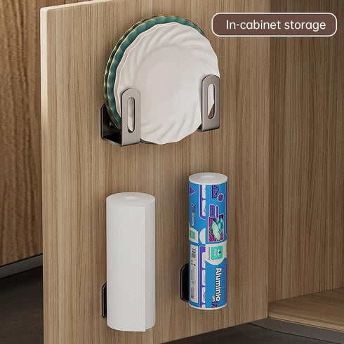 5-in-1 Kitchen Bathroom Shelf Pot Lid Organizer, Saving Cup Lid Organizer for Tumbler Lids, Self-Adhesive and Drilling 2 Installation Methods,Lid ...