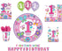 Amscan Foil Swirl Decorations | 1st Birthday Girl |Flowers and Butterflies Collection, 12 Pieces, Multicolor...