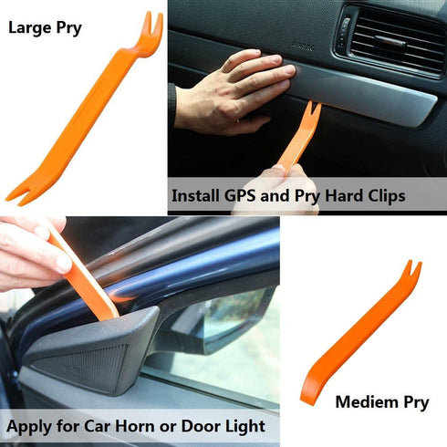 Auto Door Dash Panel Audio Trim Molding Install Removal Tool Kit with FREE Tool Bag 13 Pack, No-Scratch Car Body Radio Interior Upholstery Repair ...