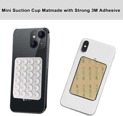 5-Colors Silicone Suction Cups for Phone Case Self-Adhesive Mount - Hands Free Mobile Accessory Holder for Videos and Selfies - iPhone and Android...