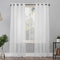 No. 918 Emily Sheer Voile Grommet Curtain Panel, 59" x 95", White...