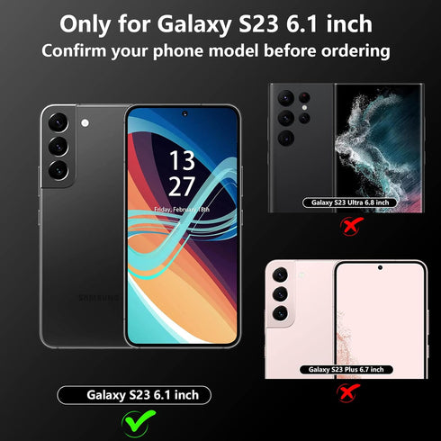 Clear Samsung Galaxy S23 Waterproof Heavy Duty Case with Screen Protector, Shockproof & Anti-Slip - Blue......