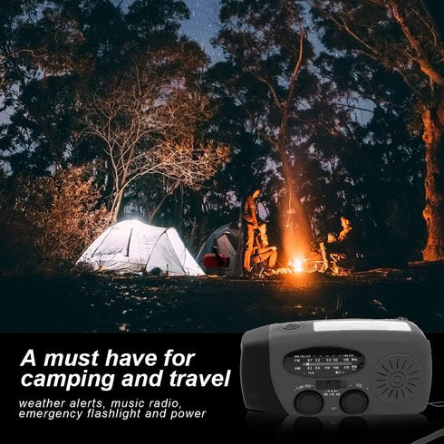 Upgrade Portable Solar Emergency Weather Radio Hand Crank AM/FM NOAA Survival Radios with LED Flashlight 2000mAh Power Bank for Smart Phone for Ho...