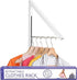 Single Foldable Clothing Rack, Wall-Mounted Retractable Clothes Hanger for Laundry Dryer Room, Hanging Drying Rod, Small Collapsible Folding Garme...