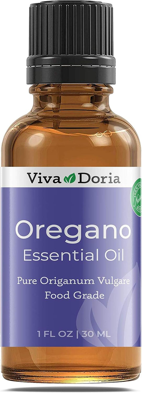 Viva Doria 100% Pure Oregano Essential Oil, Undiluted, Food Grade, 30 mL (1 Fluid Ounce)...