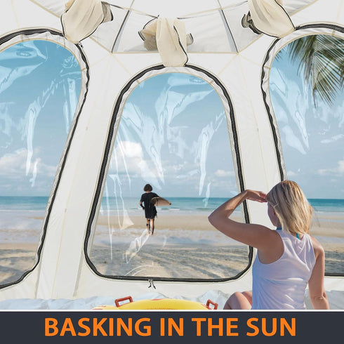 Transparent Doors Replacement for AYAMAYA Screen Tent, to Make a Bubble Tent Weather Proof Pod - You can Enjoy The Rainy Days!...