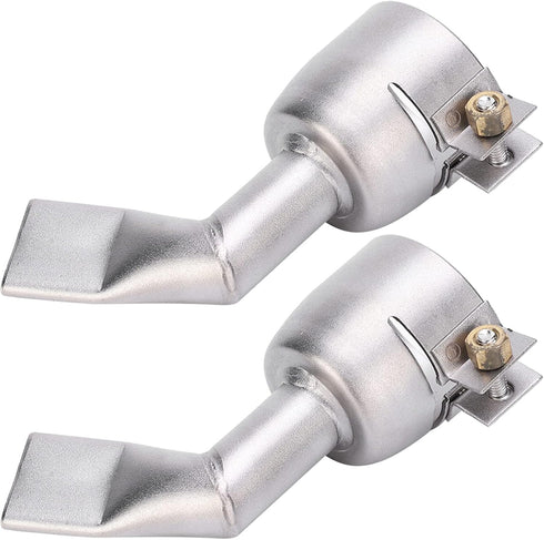 Welding Gun Nozzle, 2Pcs 120 Degree Hot Air Gun Welding Nozzle Stainless Steel Flat Nozzle Weld Torch Accessories for PVC PP...