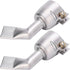 Welding Gun Nozzle, 2Pcs 120 Degree Hot Air Gun Welding Nozzle Stainless Steel Flat Nozzle Weld Torch Accessories for PVC PP...