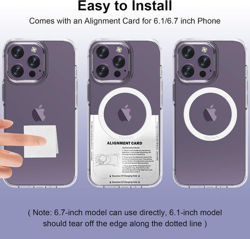 Universal MagSafe Ring, 5 PCS Magnet Sticker Magnetic Adapter Ring Compatible with Magsafe Accessories & Wireless Charging for iPhone 15/14/13/12 ...