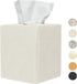 Tissue Box Cover, Cute Beige Linen Fabric Decorative Square Tissue Box Holder/Organizer for Bathroom Vanity Countertop/Office/Nightstand/Desk...