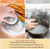 2Pcs Stainless Steel Scrubber with Handle, Steel Wool Scrubber Tool for Cleaning Dishes, Scrubbing Scouring Brush Pad for Kitchen Pots, Pans, Sink...