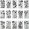 15 pcs Flower Stencils, BOSOIRSOU Plant Rose Stencil Templates Botanical Leaves Drawing Templates for Craft Scrapbooking Painting on Wall Wood...