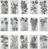 15 pcs Flower Stencils, BOSOIRSOU Plant Rose Stencil Templates Botanical Leaves Drawing Templates for Craft Scrapbooking Painting on Wall Wood...