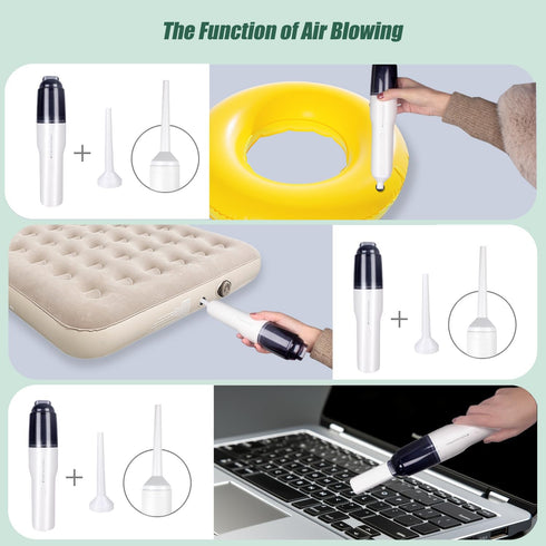 Handheld Vacuum Cordless, Mini Car Vacuum Cleaner High Power, Hand Held Vacuum USB Rechargeable, Keyboard Wireless Handheld Vacuum for Car Home Of...