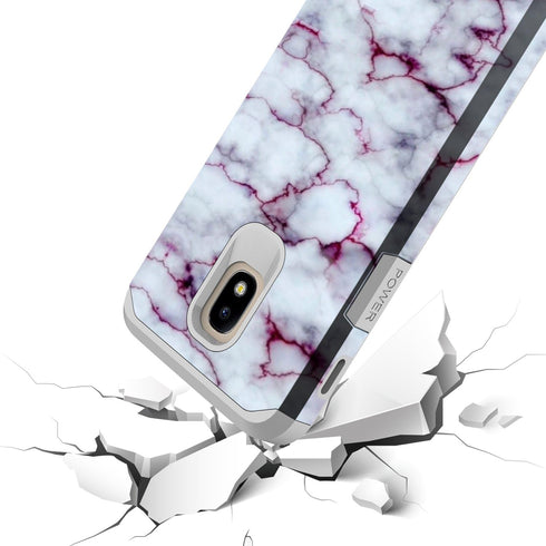 Rosebono Compatible with Samsung Galaxy J7 Case, Hybrid Graphic Colorful Armor Case for SM-J737 (Purple Marble)...