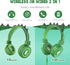 QearFun Dino Headphones for Boys Kids for School,Kids Bluetooth Headphones with Microphone & 3.5mm Jack,Teens Toddlers Wireless Headphones with Ad...