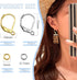 TOAOB 120pcs 18K Gold Plated Leverback Earwires French Earring Hooks Gold and Silver Stainless Steel Colors 10x15mm Interchangeable Dangle Ear Wir...