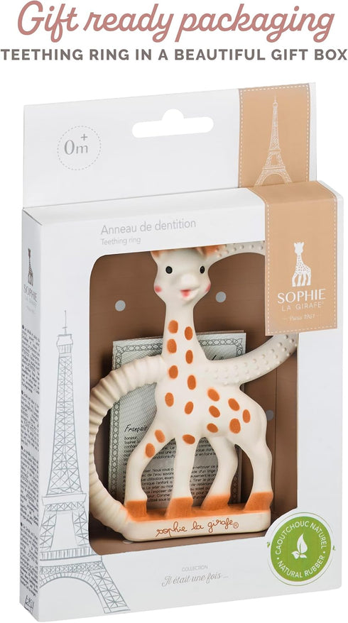 Sophie la girafe | Teething Ring | Made from Natural Rubber | Designed for Teething Babies | Awaken All 5 Senses | Easy to Clean...