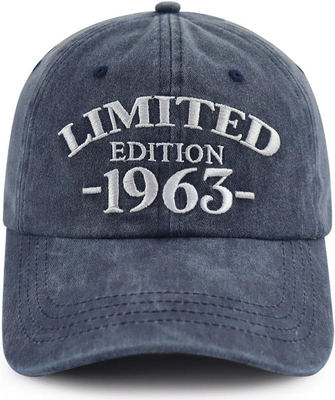 Limited Edition 1960 1961 1962 1963 1964 1965 1966 1967 1968 1969 Hat for Men Women, Adjust Birthday Baseball Cap...