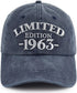 Limited Edition 1960 1961 1962 1963 1964 1965 1966 1967 1968 1969 Hat for Men Women, Adjust Birthday Baseball Cap...