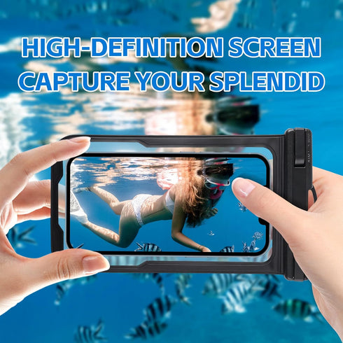 2 Pack Waterproof Phone Pouch, Up to 7.2" Waterproof Phone Case for iPhone 15 14 13 12 Pro Max Samsung Google, IPX8 Cellphone Dry Bag for Snorkeli...