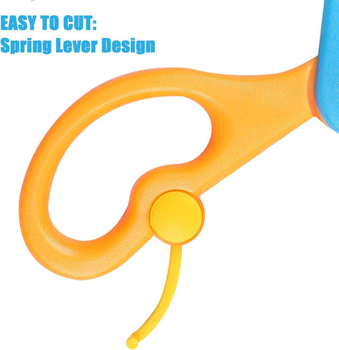 5 Pack Toddler Scissors, Safety Scissors For Kids, Plastic Children Safety Scissors, Dual-Colour Preschool Training Scissors For Cutting Tools Pap...