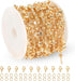 YOUBEIYEE 5 Meters Gold Plated Brass Chains for Jewelry Making Dangling Star Necklace Anklet Chain for Women Jewelry Making Chain Roll...