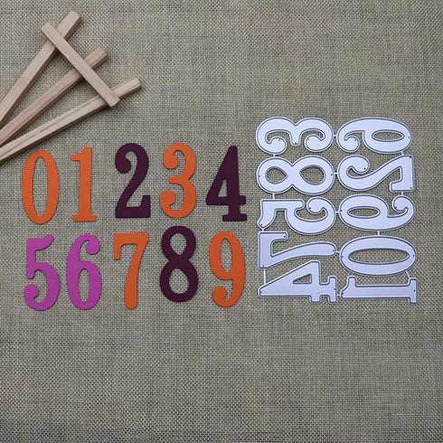Cutting Dies for Card Making,Numbers 0-9 Metal Cutting Dies Scrapbooking Birthday DIY Craft 2 Inch Die Cuts (Numbers), silver...