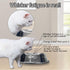 Fhiny 4PCS Stainless Steel Cat Bowls, Non-Slip Cats Water Dish with Rubber Base Stackable Pet Feeding Bowl Durable Multifunctional Replacement Whi...